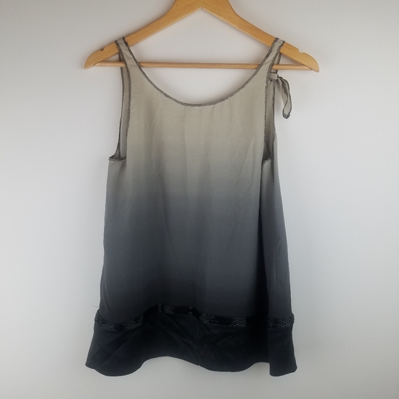 PAULE KA Silk Beaded Blouse with Tie-Neck Size 40 - Picture 2 of 6